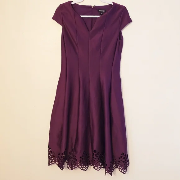 slim fit dress slacks Purple elegant fit and flare dress 4790 – Xiaolizi